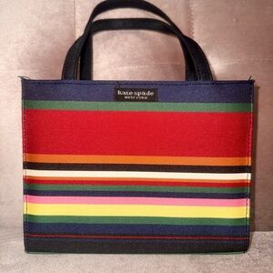 Like New Kate Spade Striped Top Handle Bag